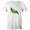 Snail on a green leaf t-shirt