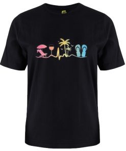 heartbeat palm tree tshirt