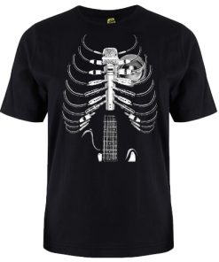 skeleton guitar t-shirt