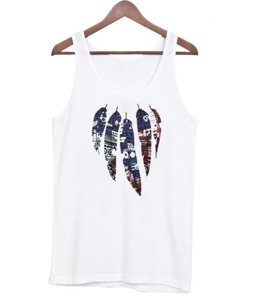 Feather Printed Tank Top