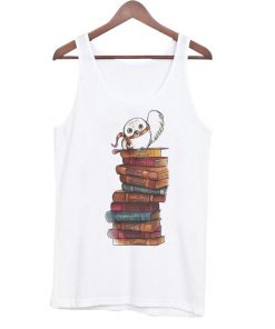 Owl and Books tank top