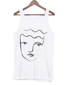 graphic face tank top