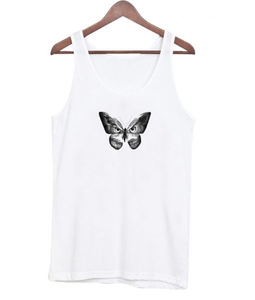 Black Butterfly Owl tank top