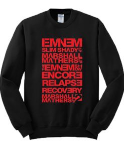 Eminem Albums List Sweatshirt