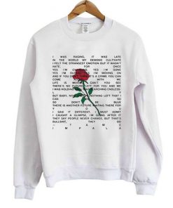 Tame Impala Yes I'm changing lyrics Sweatshirt