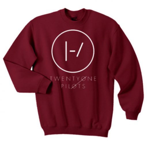 Twenty One Pilots Logo Sweatshirt Maroon