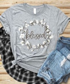 Blessed White Flower T-Shirt