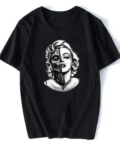 Marilyn Monroe Half Skull T-Shirt