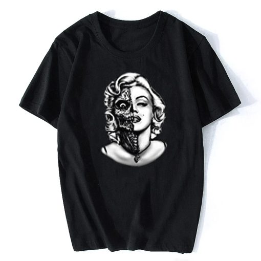 Marilyn Monroe Half Skull T-Shirt