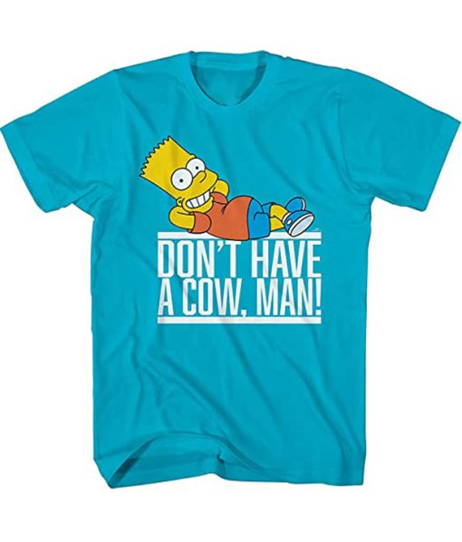 Bart Simpson Don't Have A Cow Man Graphic T-Shirt