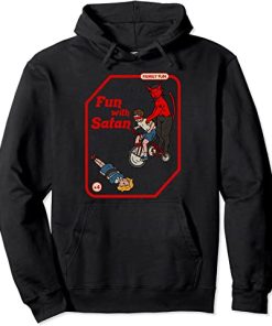 Fun With Satan Vintage Childgame Horror Goth Punk Pullover Hoodie