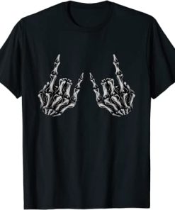 Rock On Rock Star Skeleton Hands T-Shirt