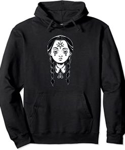 Satanic Goth Punk Girl Creepy Devil Pentagram Punk Rock Pullover Hoodie