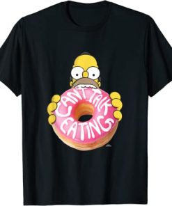 The Simpsons Homer Can't Talk Eating Donut T-Shirt