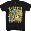 The Simpsons Springfield Group Montage Bart Homer T-Shirt