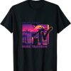 1981 MTV Logo with purple Palms in the Sunset T-Shirt