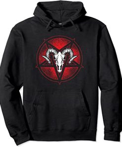 Baphomet Pentagram Satanic Satanism Lucifer Devil Pullover Hoodie