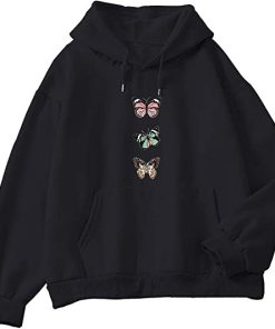 Butterfly Pattern Pullover Hoodie