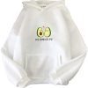 Cartoon Avocado Pattern You Complete Me Hoodie