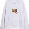 Cute Angel Printed Relaxed Pullover Hoodie