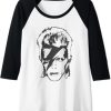 David Bowie Lightning Raglan Baseball Tee