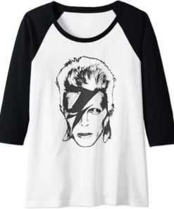 David Bowie Lightning Raglan Baseball Tee