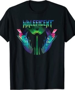 Disney Villains Maleficent 90s Rock Band Neon T-Shirt