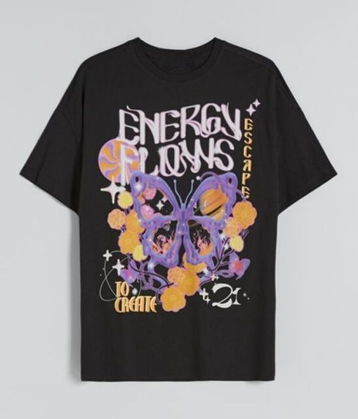 Energy Flows To Create T-Shirt