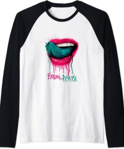 Falling In Reverse Lips Raglan Baseball Tee