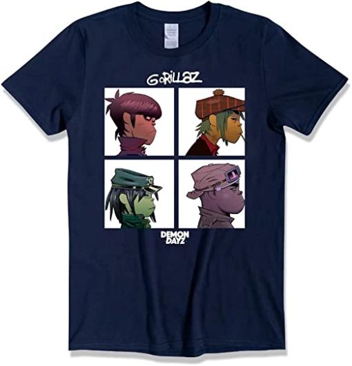 Gorillaz Demon Days Band Logo T Shirt