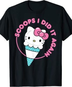 Hello Kitty Ice Cream Cone Scoops I Did It Again T-Shirt