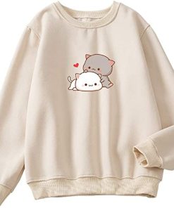 Kawaii Cartoon Cute Cat Graphic Casual Sweatshirt