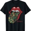 Rolling Stones Distressed Camo Tongue T-Shirt