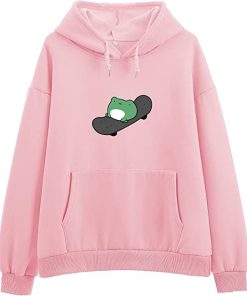 Skateboarding Frog Hoodie