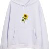 Sunflower Pattern Pullover Hoodie