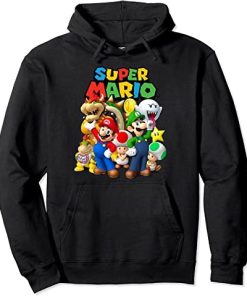 Super Mario Classic Group Shot Graphic Hoodie