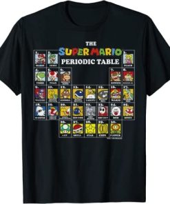 Super Mario Periodic Table Of Characters Graphic T-Shirt