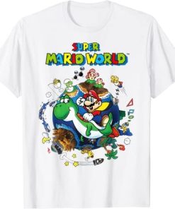 Super Mario World Yoshi & Mario Around The World T-Shirt