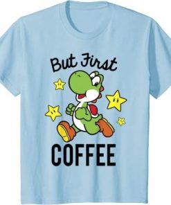 Super Mario Yoshi But First Coffee T-Shirt