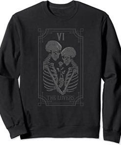 The Lovers Tarot Card Occult Goth Halloween Gothic Sweatshirt