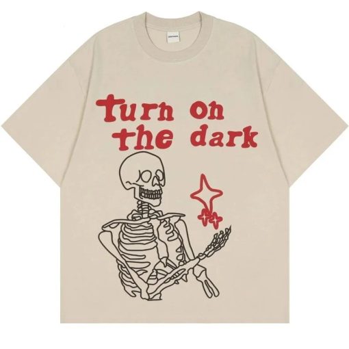 Turn On The Dark Halloween Skeleton T-Shirt