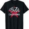 California Republic Flag Distressed Bear T-Shirt