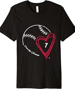 Dansby Swanson Baseball Heart Gameday T-Shirt