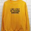 I am a ray of fucking sunshine sweatshirt