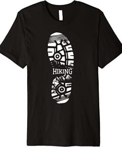 Mountain Hiking Boot Footprint Logo T Shirt