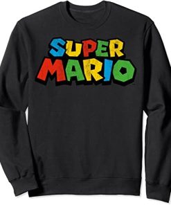 Super Mario Colorful Game Logo Sweatshirt