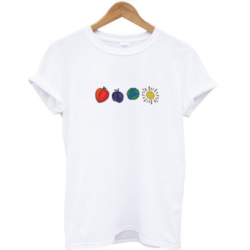 Peach Plum Earth Sun T-shirt