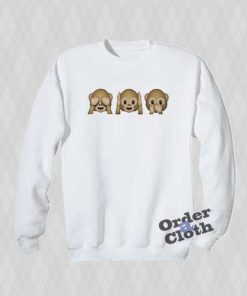 See Hear Speak No Evil Emoji Sweatshirt