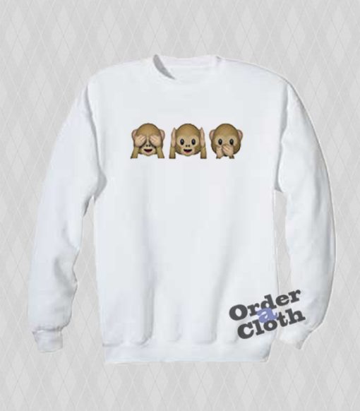 See Hear Speak No Evil Emoji Sweatshirt