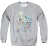 Sesame Street Colorful Group Adult Crewneck Sweatshirt